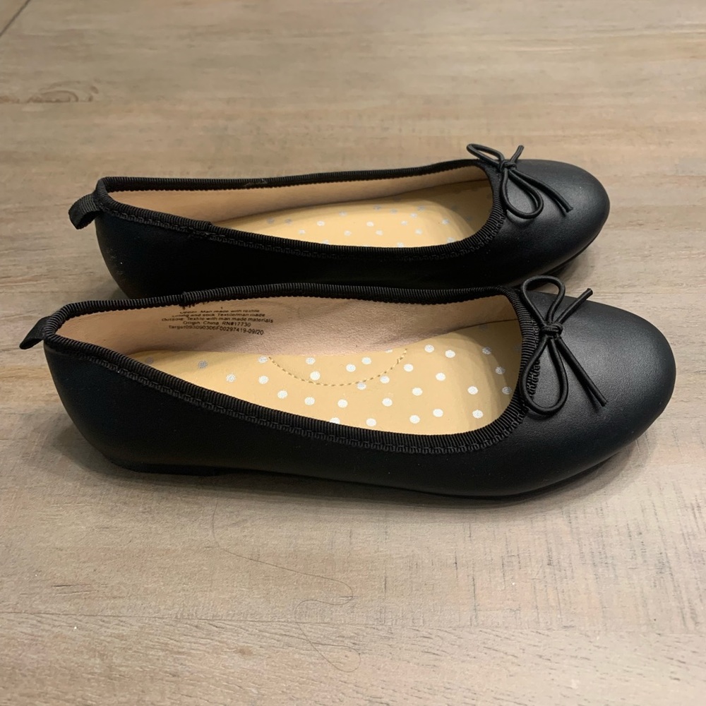 Cat and Jack black dress shoes size 1 - Picture 3 of 4